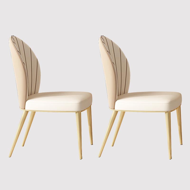 Glam Dining Table Set 1/2/5/7 Pcs Rectangle Dining Table with Upholstered Chairs 2 White Chairs Clearhalo 'Dining Room Sets' 'Dining Tables & Seating' 'dining_room_set' 'furn' 'furn_dining_room_set' 'Furniture' 'Kitchen & Dining Furniture' 5677837