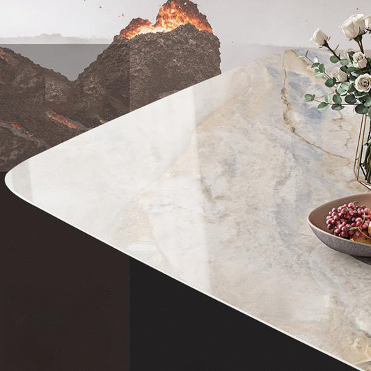 グラムダイニングテーブルセット1/2/5/7 PCS長方形のダイニングテーブル布張りの椅子付き