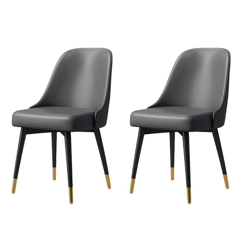 Modern Rectangle 1/2/5/7 Pieces Dining Set Stone Top Legs Indoor Dinette Set 2 Grey Chairs Clearhalo 'Dining Room Sets' 'Dining Tables & Seating' 'dining_room_set' 'furn' 'furn_dining_room_set' 'Furniture' 'Kitchen & Dining Furniture' 5677876