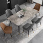 Modern Rectangle 1/2/5/7 Pieces Dining Set Stone Top Legs Indoor Dinette Set Clearhalo 'Dining Room Sets' 'Dining Tables & Seating' 'dining_room_set' 'furn' 'furn_dining_room_set' 'Furniture' 'Kitchen & Dining Furniture' 5677877