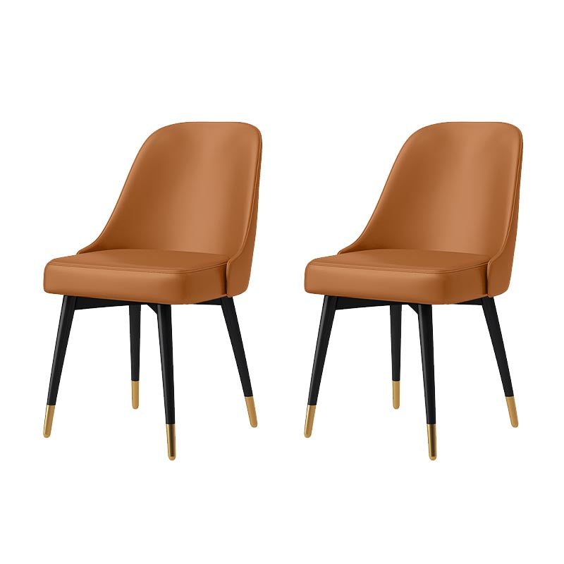 Modern Rectangle 1/2/5/7 Pieces Dining Set Stone Top Legs Indoor Dinette Set 2 Brown Chairs Clearhalo 'Dining Room Sets' 'Dining Tables & Seating' 'dining_room_set' 'furn' 'furn_dining_room_set' 'Furniture' 'Kitchen & Dining Furniture' 5677878