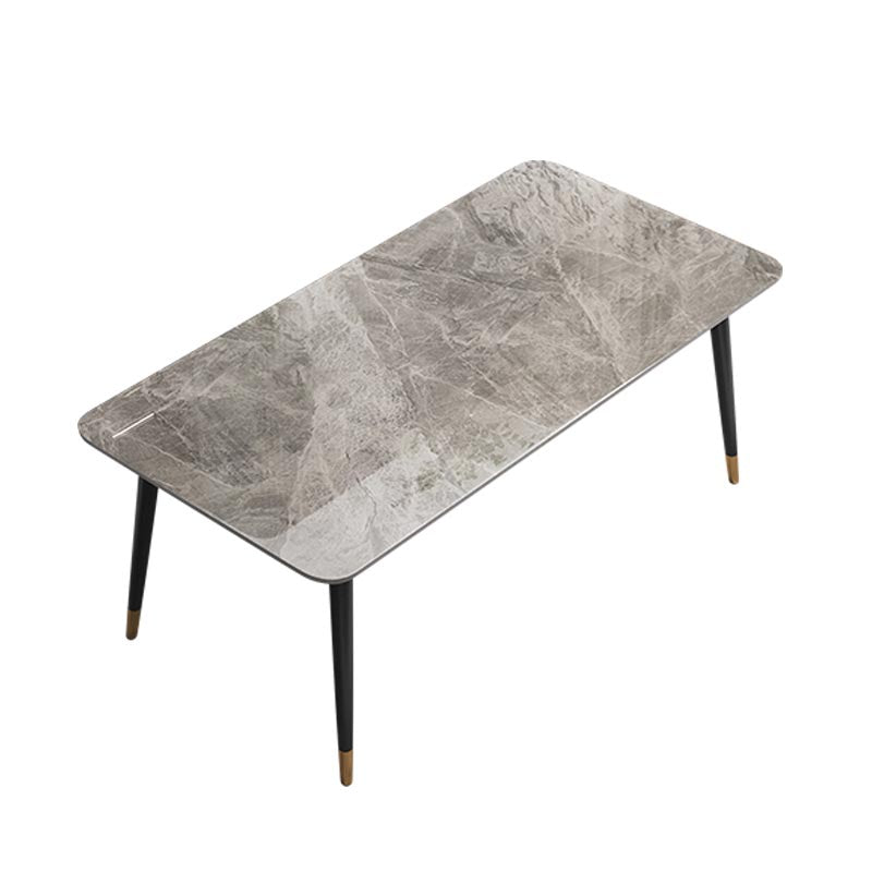 Modern Rectangle 1/2/5/7 Pieces Dining Set Stone Top Legs Indoor Dinette Set Grey 71"L x 35"W Clearhalo 'Dining Room Sets' 'Dining Tables & Seating' 'dining_room_set' 'furn' 'furn_dining_room_set' 'Furniture' 'Kitchen & Dining Furniture' 5677883