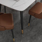 Modern Rectangle 1/2/5/7 Pieces Dining Set Stone Top Legs Indoor Dinette Set Clearhalo 'Dining Room Sets' 'Dining Tables & Seating' 'dining_room_set' 'furn' 'furn_dining_room_set' 'Furniture' 'Kitchen & Dining Furniture' 5677891