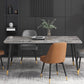 Modern Rectangle 1/2/5/7 Pieces Dining Set Stone Top Legs Indoor Dinette Set Clearhalo 'Dining Room Sets' 'Dining Tables & Seating' 'dining_room_set' 'furn' 'furn_dining_room_set' 'Furniture' 'Kitchen & Dining Furniture' 5677892