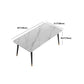 Modern Rectangle 1/2/5/7 Pieces Dining Set Stone Top Legs Indoor Dinette Set Clearhalo 'Dining Room Sets' 'Dining Tables & Seating' 'dining_room_set' 'furn' 'furn_dining_room_set' 'Furniture' 'Kitchen & Dining Furniture' 5677904