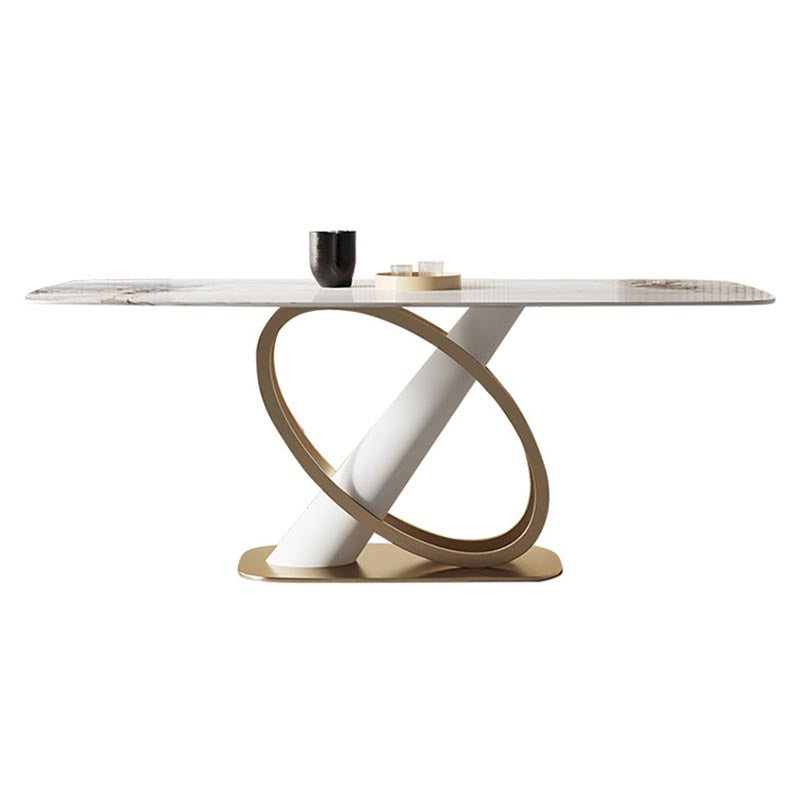 Glam Dining Furniture Set 1/4/5/6/7 Pcs Sintered Stone Dining Table and Chairs