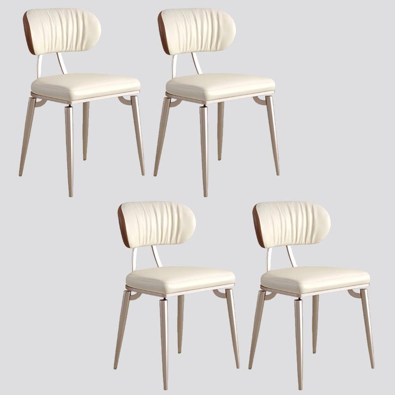 Nordic Sintered Stone Top Dining Set Rectangular 1/4/5/7/9 Pieces Dining Area Table Set 4 White Chairs Clearhalo 'Dining Room Sets' 'Dining Tables & Seating' 'dining_room_set' 'furn' 'furn_dining_room_set' 'Furniture' 'Kitchen & Dining Furniture' 5677937