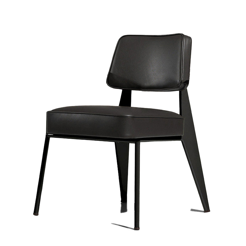 Industrial Style 24.4" Wide Faux Leather Fixed Back Armless Chair Clearhalo 'Accent Chairs' 'accent_chairs' 'Chairs & Seating' 'furn' 'furn_accent_chairs' 'Furniture' 'Living Room Furniture' 5678007