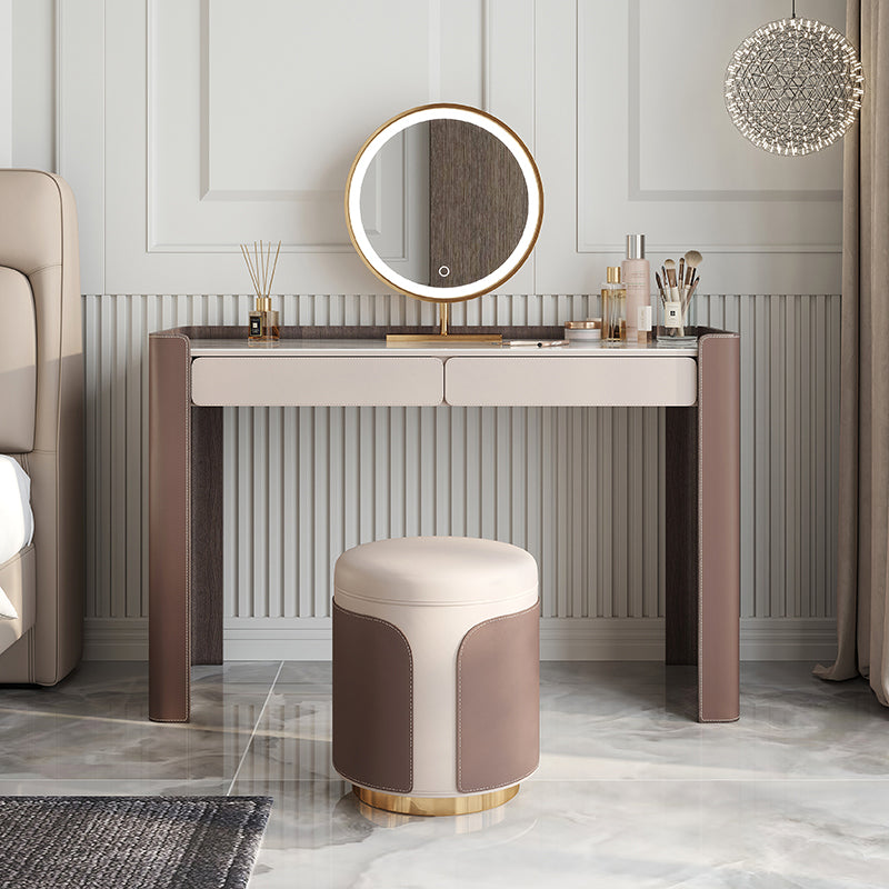 Glam Slate top make-up make-up ijdelheid set 2-lading ijdelheid make-upkaptafel set