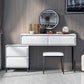 Contemporary 4 Drawers Stone Dresser, 31.5" High Vanity Set with Stool