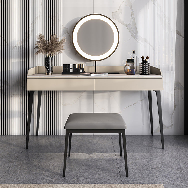 Camera da letto Make-Up Vanity Desk 31.5 "/39.37" /47.24 "W, finitura nera/kaki