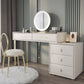 Luxurious Metal Vanity Set with Stool Stone Top Dressing Table
