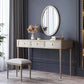 Mirror & 3 Drawers Makeup Vanity Dressing Table Solid Wood Dresser
