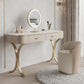 Tavolo da toeletta da toeletta per vanità per trucco glam in legno con cassetto