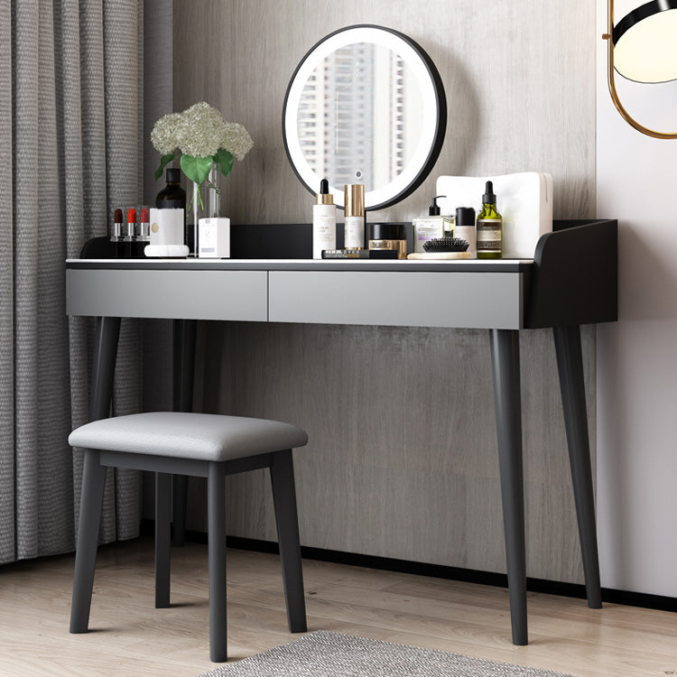 Vanity in legno ingegnerizzato contemporaneo 37,8 "H Vanity set con sgabello