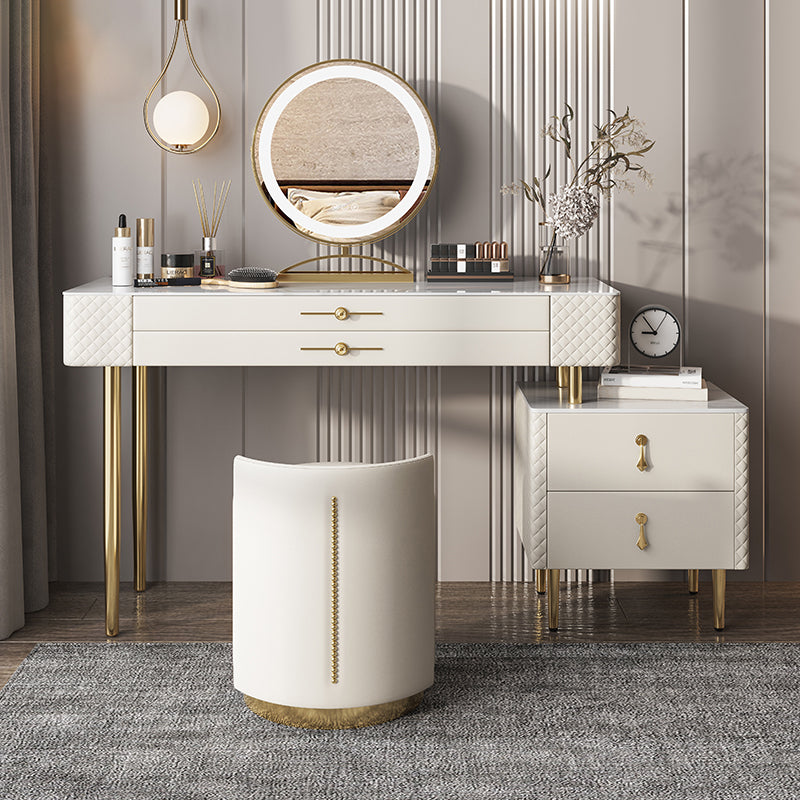 Table de maquillage blanc pour chambre avec tiroir 15,74 "W x 31,49" H