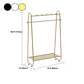 Modern Coat Rack Metal Storage Shelf Free Standing Hooks Coat Hanger