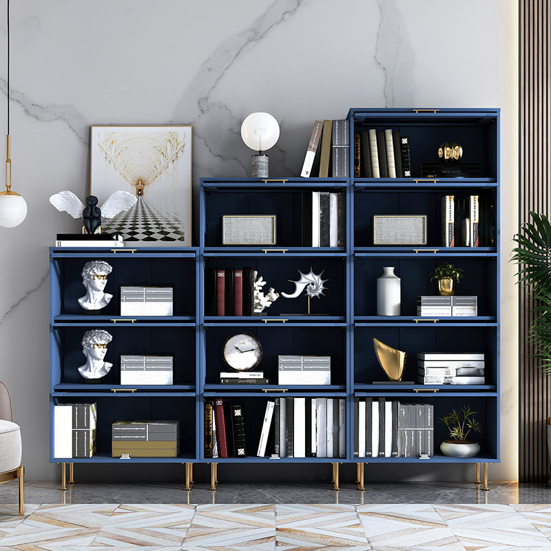 Glam Glam Glass Buffet Stand MDF Buffet Server Cabinet con archiviazione in blu