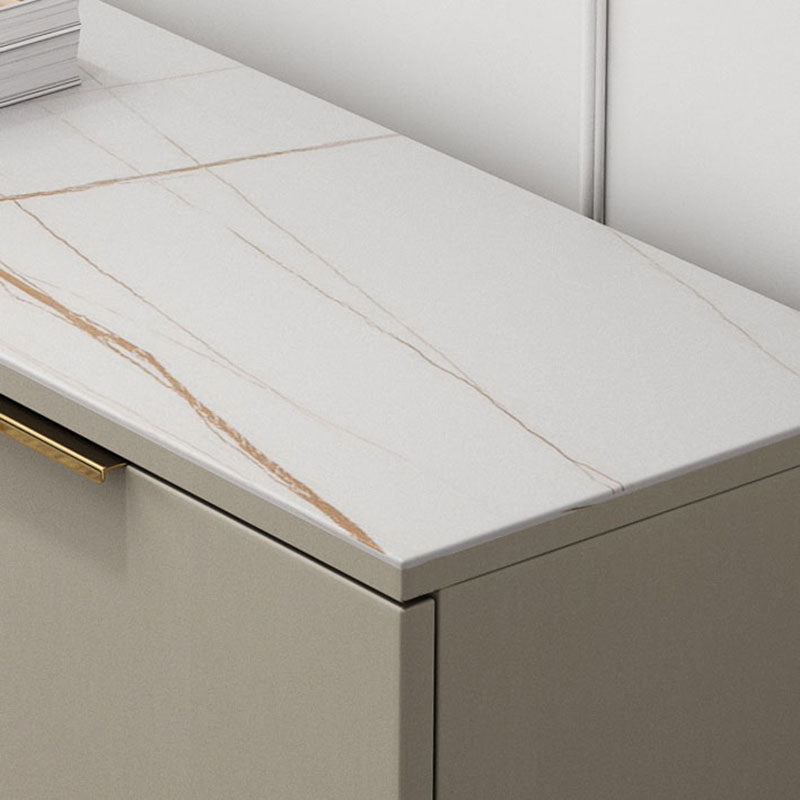 Bouette de tiroir glamour crédinza en bois avec comptoir en pierre pour le salon