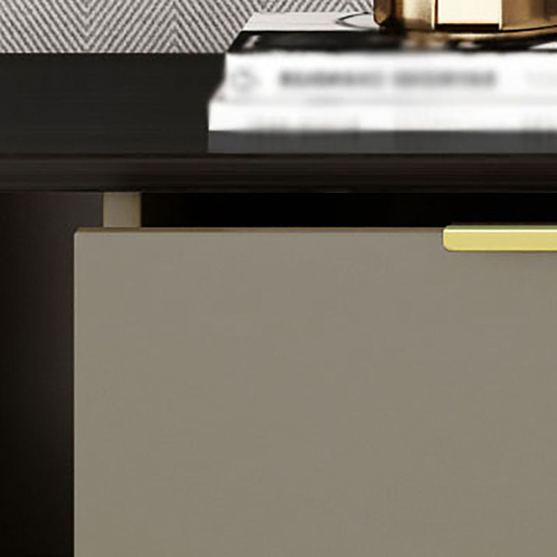 Bouette de tiroir glamour crédinza en bois avec comptoir en pierre pour le salon