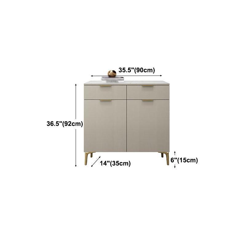 Bouette de tiroir glamour crédinza en bois avec comptoir en pierre pour le salon