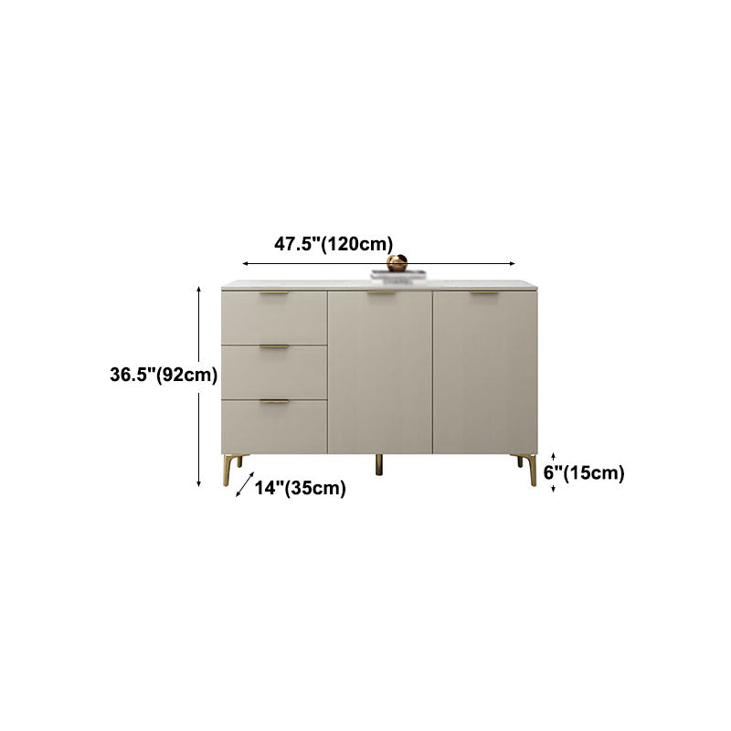 Bouette de tiroir glamour crédinza en bois avec comptoir en pierre pour le salon