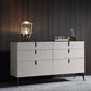 Sideboard in legno moderno ingegnerizzato a buffet a 6 cassetti con pietra per soggiorno