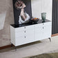 Sideboard in legno moderno ingegnerizzato a buffet a 6 cassetti con pietra per soggiorno