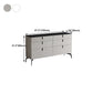 Sideboard in legno moderno ingegnerizzato a buffet a 6 cassetti con pietra per soggiorno