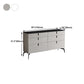 Sideboard in legno moderno ingegnerizzato a buffet a 6 cassetti con pietra per soggiorno