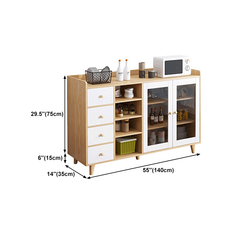 Sideboard in stile moderno buffet cassetti in legno ingegnerizzati e armadi.