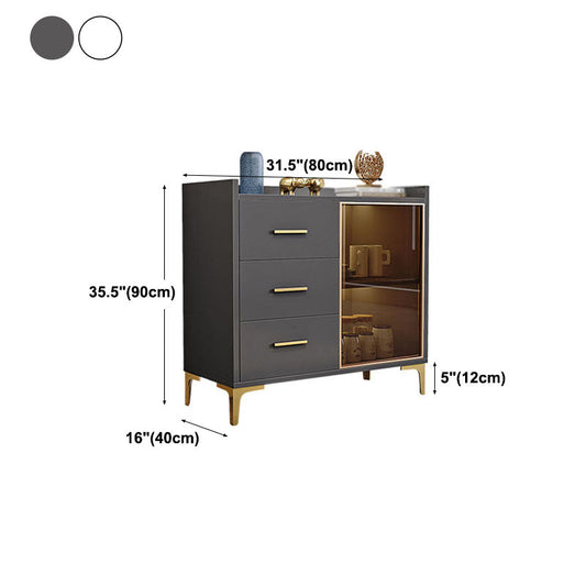 Server a buffet da 35,4 "Herverboard in legno moderno con porte di vetro
