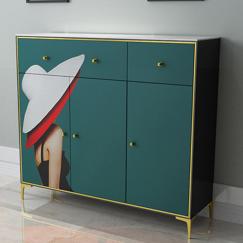 47.5"L Wood Dining Room Sideboard Cabinet Modern Credenza with Storage and Drawer Clearhalo 'buffet_sideboard' 'Buffets & Sideboards' 'furn' 'furn_buffet_sideboard' 'Furniture' 'Kitchen & Dining Furniture' 5681236
