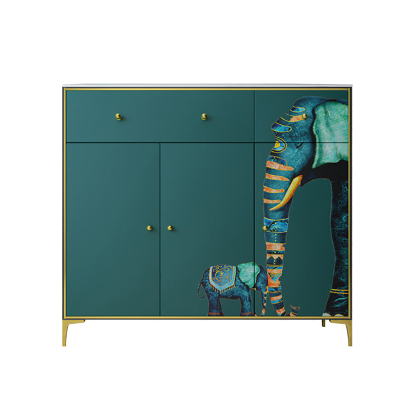 47.5"L Wood Dining Room Sideboard Cabinet Modern Credenza with Storage and Drawer Green Clearhalo 'buffet_sideboard' 'Buffets & Sideboards' 'furn' 'furn_buffet_sideboard' 'Furniture' 'Kitchen & Dining Furniture' 5681239