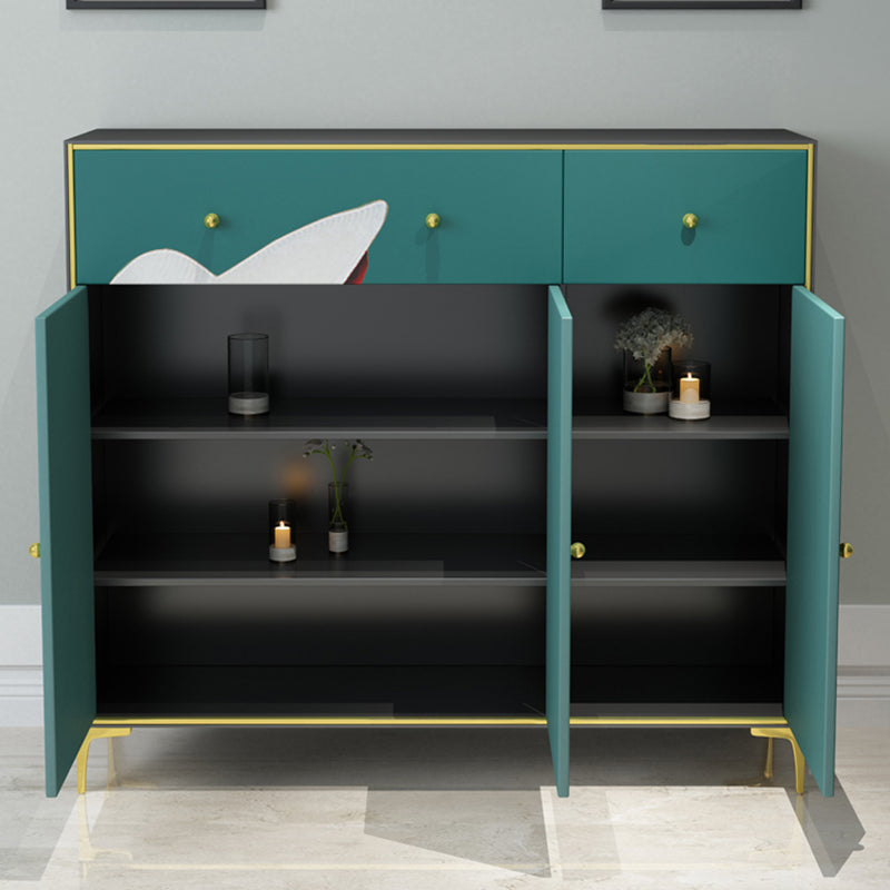 47.5"L Wood Dining Room Sideboard Cabinet Modern Credenza with Storage and Drawer Clearhalo 'buffet_sideboard' 'Buffets & Sideboards' 'furn' 'furn_buffet_sideboard' 'Furniture' 'Kitchen & Dining Furniture' 5681240