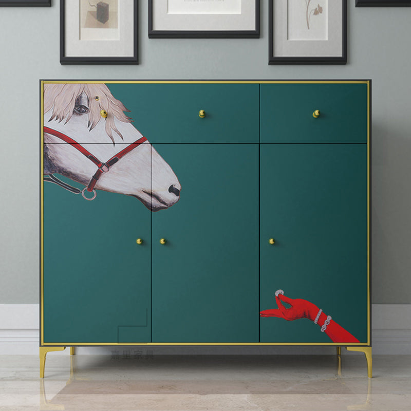 47.5"L Wood Dining Room Sideboard Cabinet Modern Credenza with Storage and Drawer Clearhalo 'buffet_sideboard' 'Buffets & Sideboards' 'furn' 'furn_buffet_sideboard' 'Furniture' 'Kitchen & Dining Furniture' 5681248