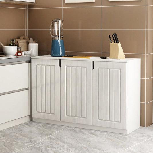 Server a buffet bianco da 31,5 "h ingegnerizzato moderno per sala da pranzo