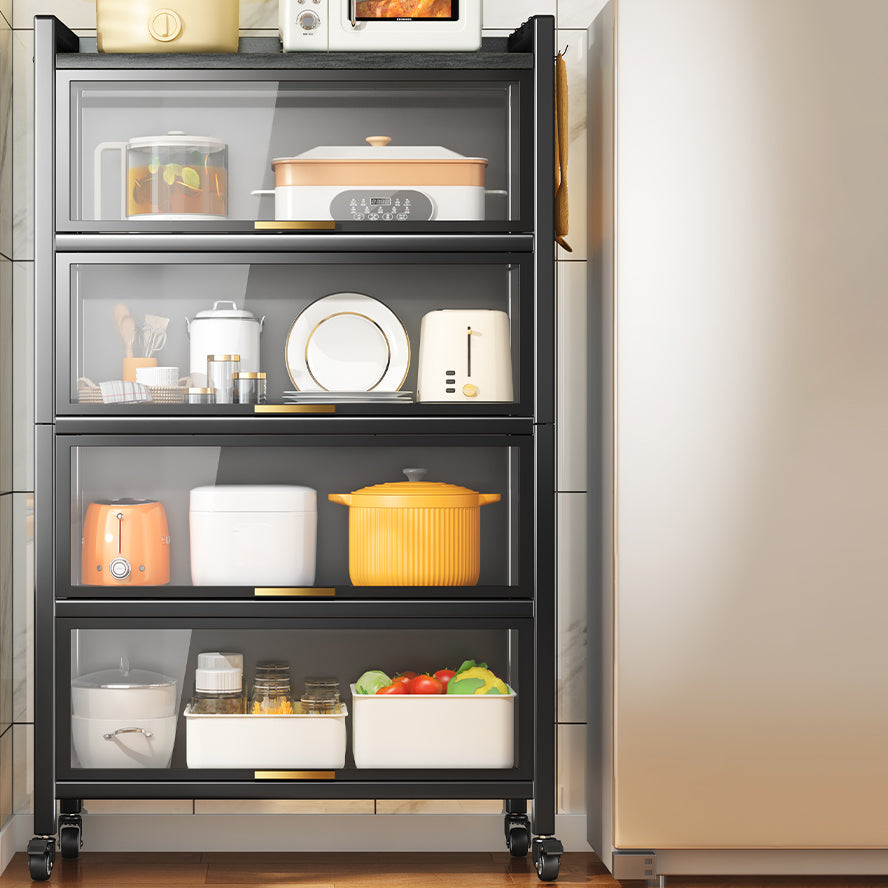 Speisesaal Metall Buffet Servertüren Dining Server mit Riemenscheibe