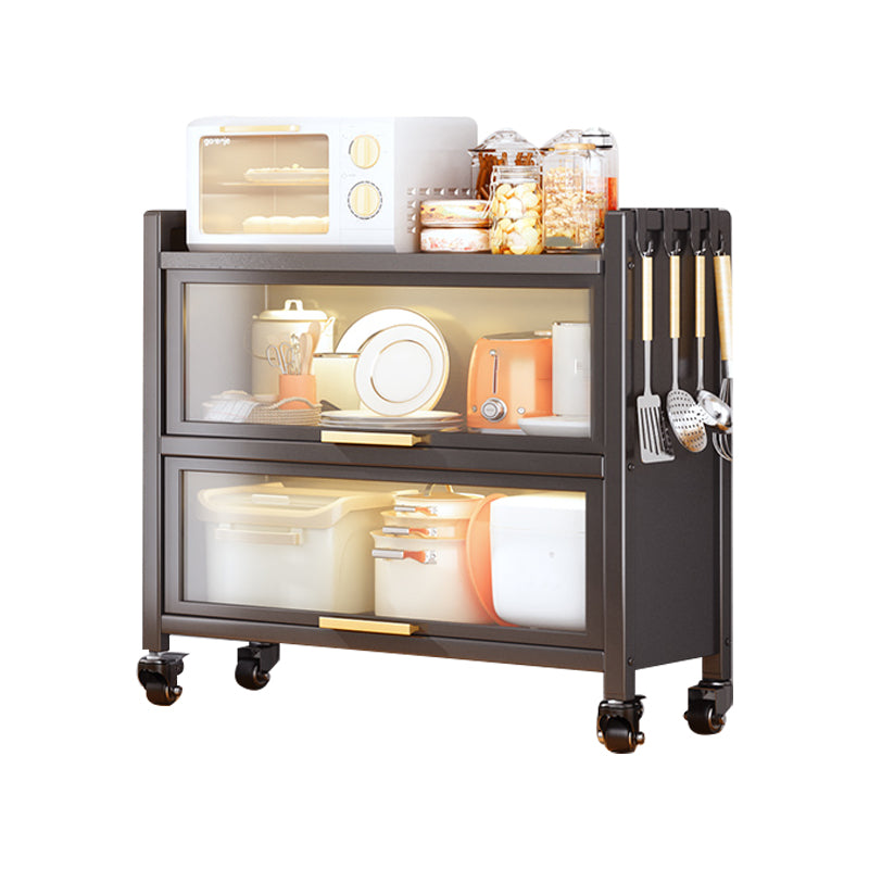 Speisesaal Metall Buffet Servertüren Dining Server mit Riemenscheibe