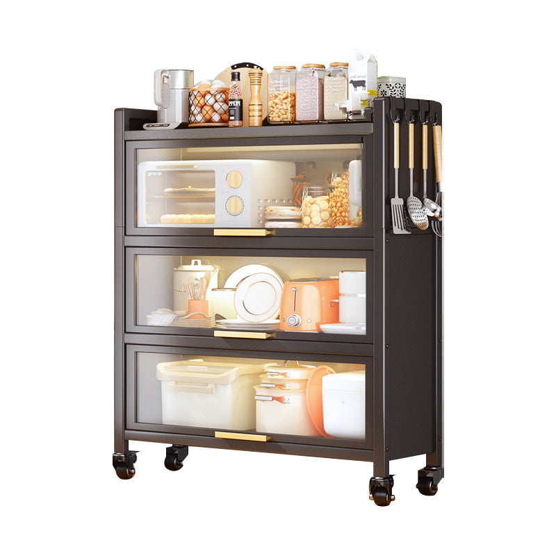 Speisesaal Metall Buffet Servertüren Dining Server mit Riemenscheibe