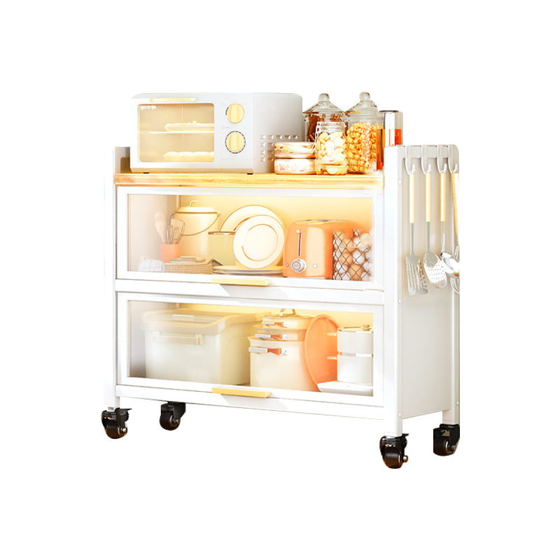 Speisesaal Metall Buffet Servertüren Dining Server mit Riemenscheibe