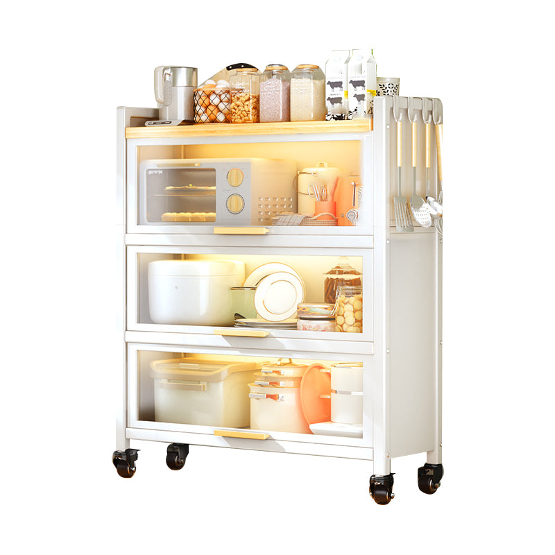 Speisesaal Metall Buffet Servertüren Dining Server mit Riemenscheibe