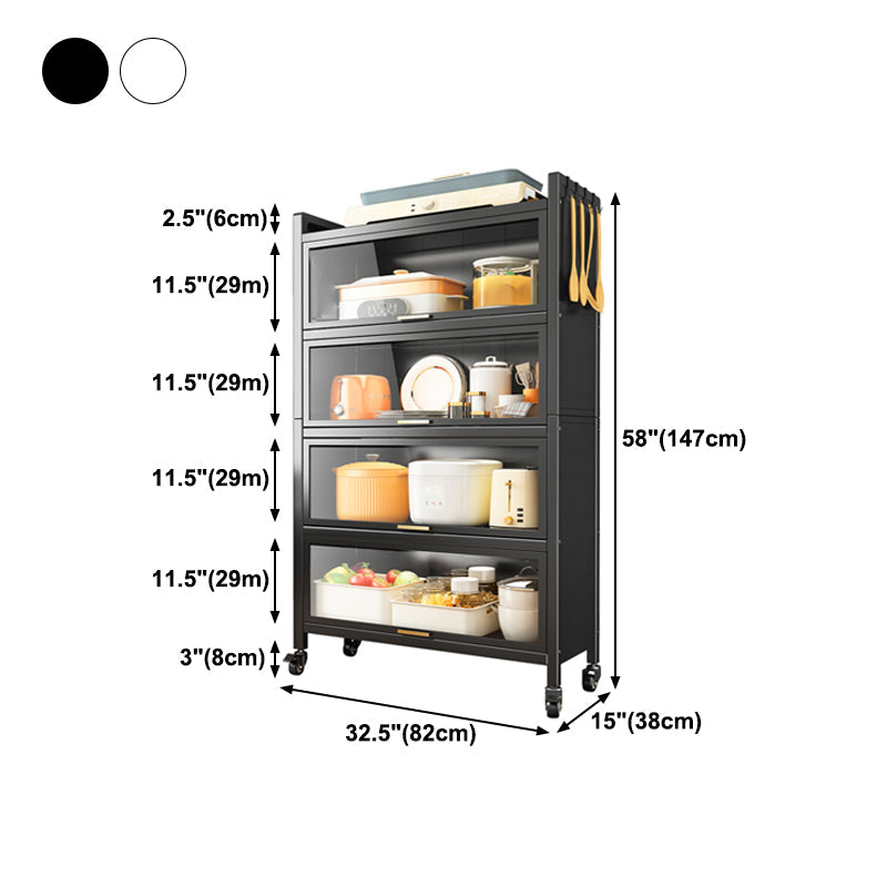Speisesaal Metall Buffet Servertüren Dining Server mit Riemenscheibe