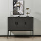 Glam Sideboard Table with Stone Top Buffet Sideboard Cabinets and Storage Dark Gray Faux Marble Clearhalo 'buffet_sideboard' 'Buffets & Sideboards' 'furn' 'furn_buffet_sideboard' 'Furniture' 'Kitchen & Dining Furniture' 5681339
