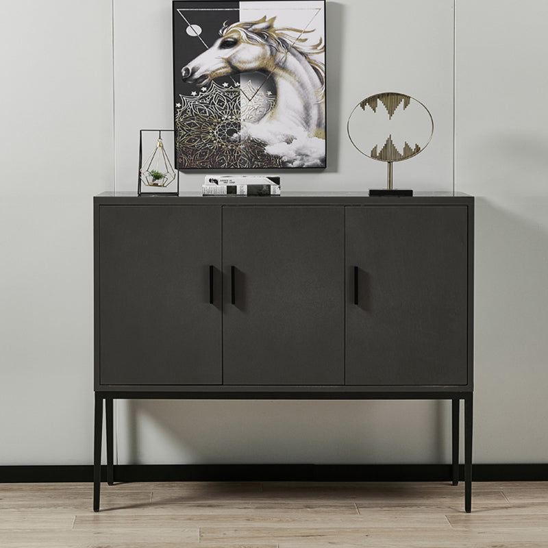Glam Sideboard Table with Stone Top Buffet Sideboard Cabinets and Storage Light Gray Wood Clearhalo 'buffet_sideboard' 'Buffets & Sideboards' 'furn' 'furn_buffet_sideboard' 'Furniture' 'Kitchen & Dining Furniture' 5681341