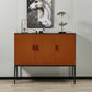 Glam Sideboard Table with Stone Top Buffet Sideboard Cabinets and Storage Orange Faux Marble Clearhalo 'buffet_sideboard' 'Buffets & Sideboards' 'furn' 'furn_buffet_sideboard' 'Furniture' 'Kitchen & Dining Furniture' 5681347