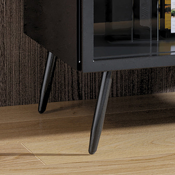 Modern Engineered Wood Sideboard 37.4"H Buffet Server with Glass Doors Clearhalo 'buffet_sideboard' 'Buffets & Sideboards' 'furn' 'furn_buffet_sideboard' 'Furniture' 'Kitchen & Dining Furniture' 5681366