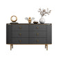 6-Drawer Engineered Wood Sideboard Modern Buffet Table with Stone for Dining Room Grey Clearhalo 'buffet_sideboard' 'Buffets & Sideboards' 'furn' 'furn_buffet_sideboard' 'Furniture' 'Kitchen & Dining Furniture' 5681372