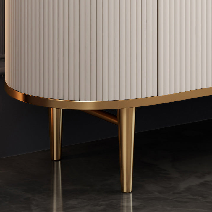 6-Drawer Engineered Wood Sideboard Modern Buffet Table with Stone for Dining Room Clearhalo 'buffet_sideboard' 'Buffets & Sideboards' 'furn' 'furn_buffet_sideboard' 'Furniture' 'Kitchen & Dining Furniture' 5681381