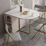 Simplicity Style Dinner Table Trestle Base Folding Furniture,59"L x 31.5"W x 29.5"H Clearhalo 'Dining Tables & Seating' 'Dining Tables' 'dining_table' 'furn' 'furn_dining_table' 'Furniture' 'Kitchen & Dining Furniture' 5681450